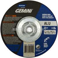 NORTON: 7 X 1/4 X 5/8-11 TYPE 27 DEPRESSED CENTER WHEELS - ALUMINUM, 24 GRIT